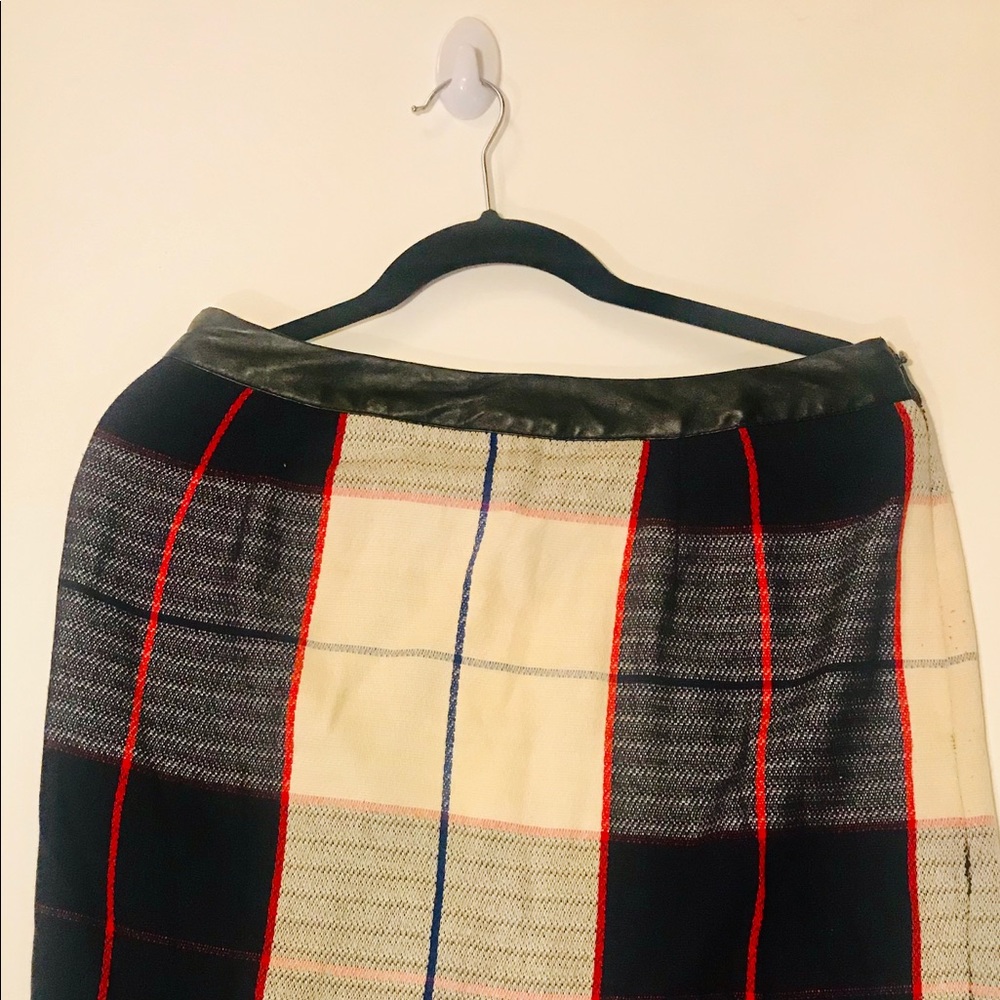 Blue, red, off white knee length skirt. By Merona